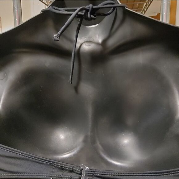 Leopard cheetah print & black string bikini swimsuit swim XL NWT - Picture 5 of 9